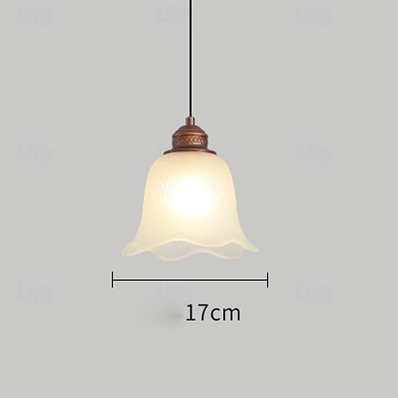 Klasické vintage závěsné světlo, materiál kov/sklo, výška 20 cm, teplé bílé/bílé světlo, e26/e27, nastavitelný řetízek 2026 - $102.99 –P3