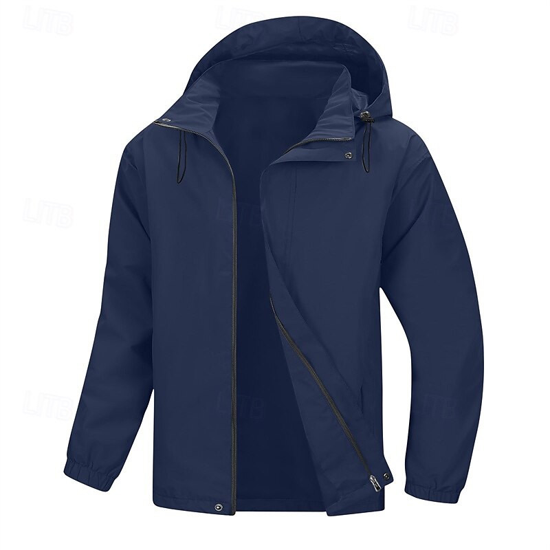 Herren Outdoorjacke Freizeitjacke Urlaub Täglich Wasserdicht Winddicht Tasche Herbst Winter Einfach Mode Klassisch Mit Kapuze Regulär Hellgrün Wein Marineblau Blau Khaki Jacken 2025 - $36.99 –P4