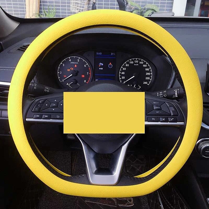 Funda de silicona para volante de coche, moderna, antideslizante, suave, ajustada, universal, para todas las estaciones, cómoda, resistente al desgaste, funda flexible para el mango. 2025 - $9.99 –P10