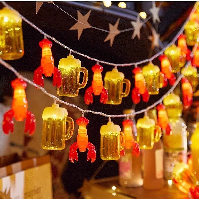 Barra LED con luci d'atmosfera da 2 m e 10 LED, alimentata a batteria, bottiglia di birra, bottiglia dei desideri, luci fatate, campeggio, festa, casa, balcone, giardino, Natale, Capodanno, del 2025 a $10.99 –P4