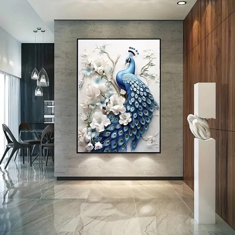 1 affiche d'art de paon moderne sans cadre, peinture sur toile, salon, affiche sur toile moderne, décoration de chambre et de salon de 2026 ? $9.99 –P5