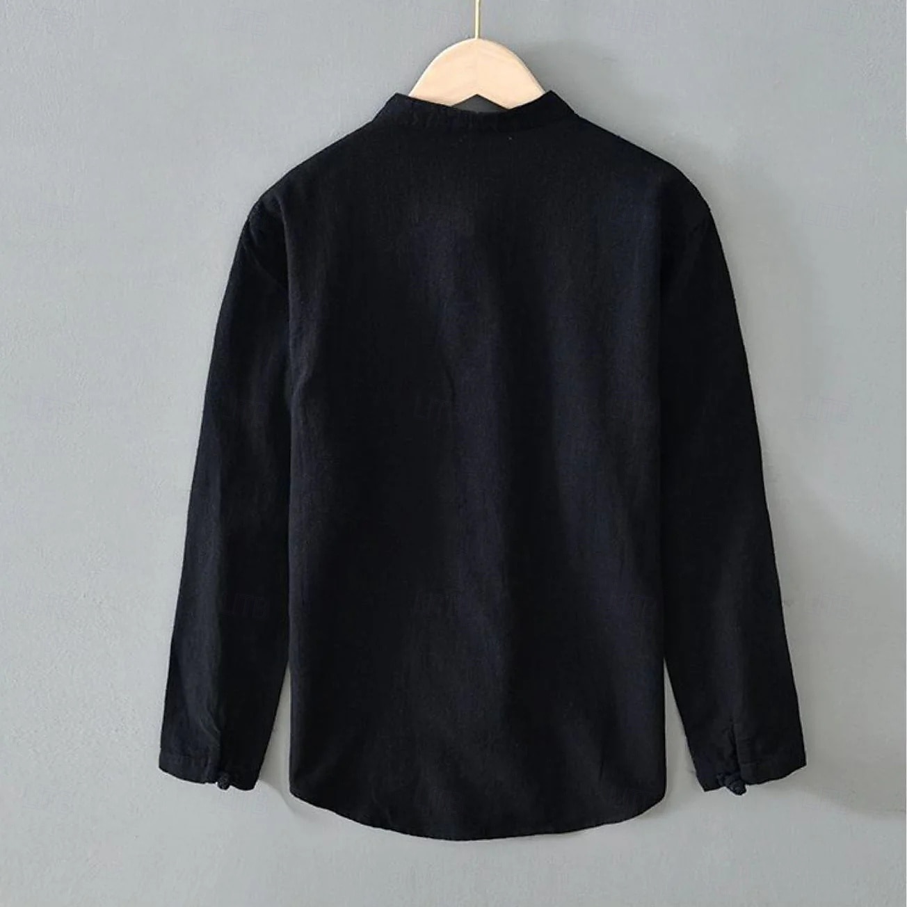 Per uomo Camicia Camicia di lino Stile vichingo Camicia con colletto alla coreana Camicia Estiva Abbigliamento da spiaggia Tinta unica Vacanza Streetwear Nero Bianco Blu marino Grigio Manica Lunga del 2025 a $22.99 –P5