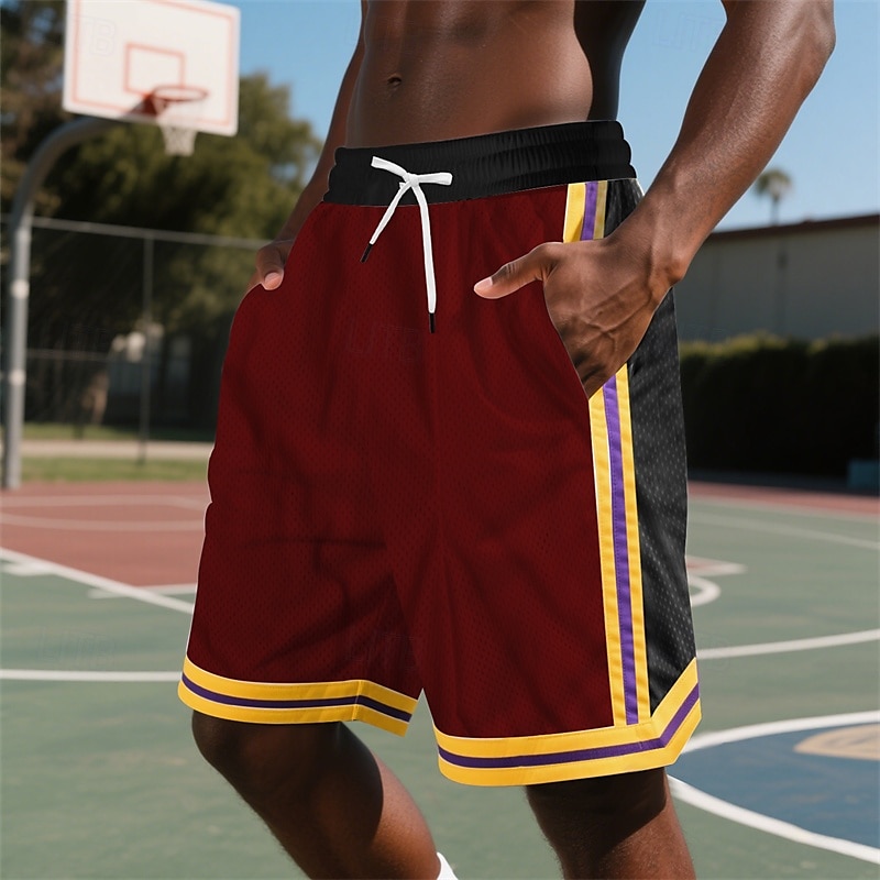 Per uomo Shorts Pantaloncini Estivi Pantaloncini da basket Pantaloncini casual Pantaloncini in rete Tasca Elastico in vita Coulisse A righe Comodità Traspirante Corto All'aperto Vacanza Canotta del 2025 a $12.99 –P7
