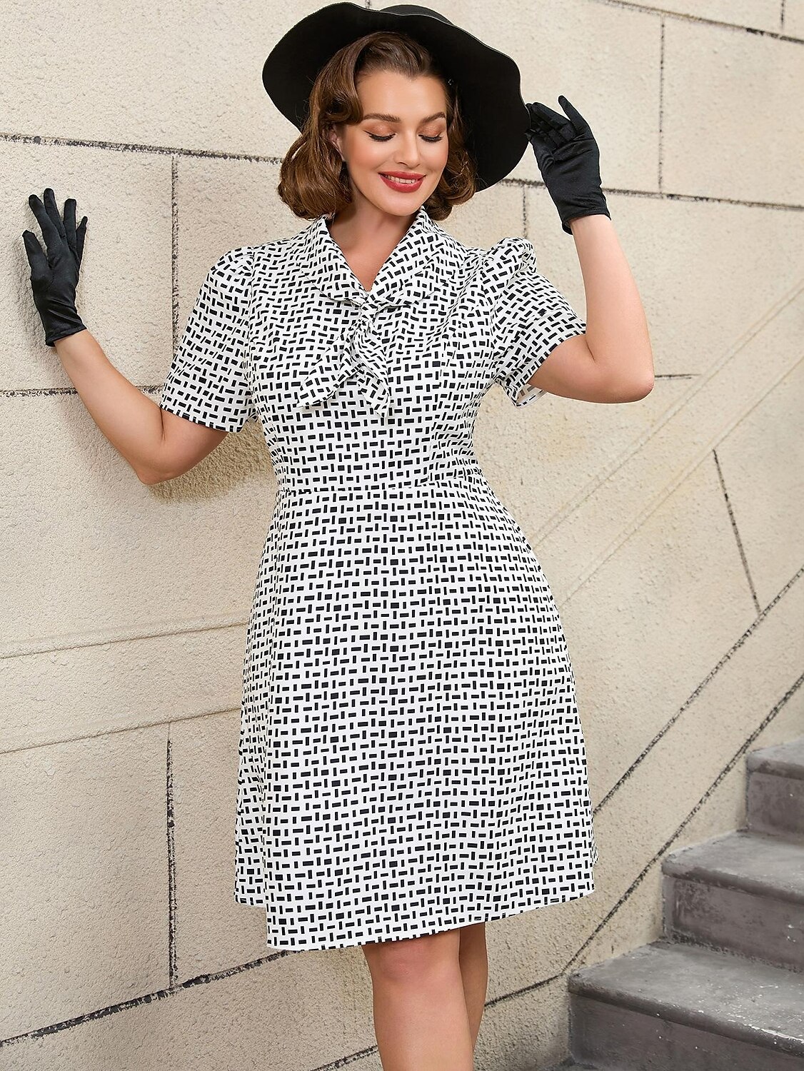 Retró 1950-es Rockabilly Déli Egy vonalú ruha Flare ruha Mértani A-vonalú Női Vakáció Buli és este Retro témájú buli Felnőttek Ruha Tavaszi nyár 2025 - $44.99 –P8