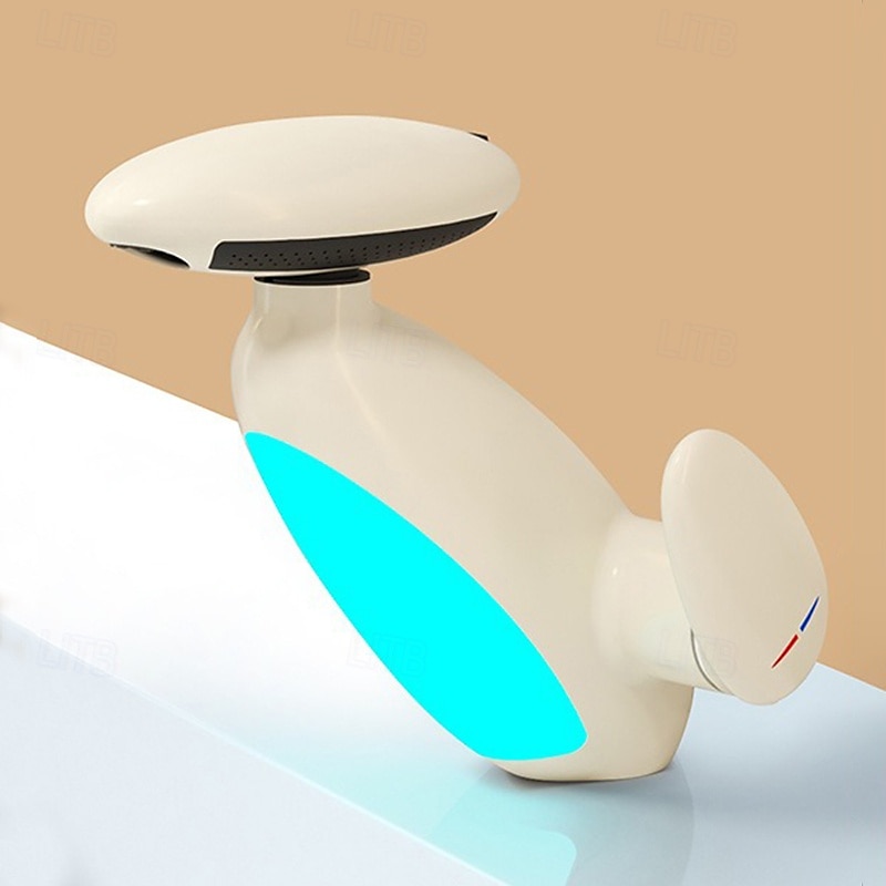 LED Bathroom Sink Faucet, Bathroom Faucet with Removable Sprayer, 4-in-1 Modern, Single Hole Bathroom Faucet, LED Light, Fountain Tap 2025 - $89.99 –P14