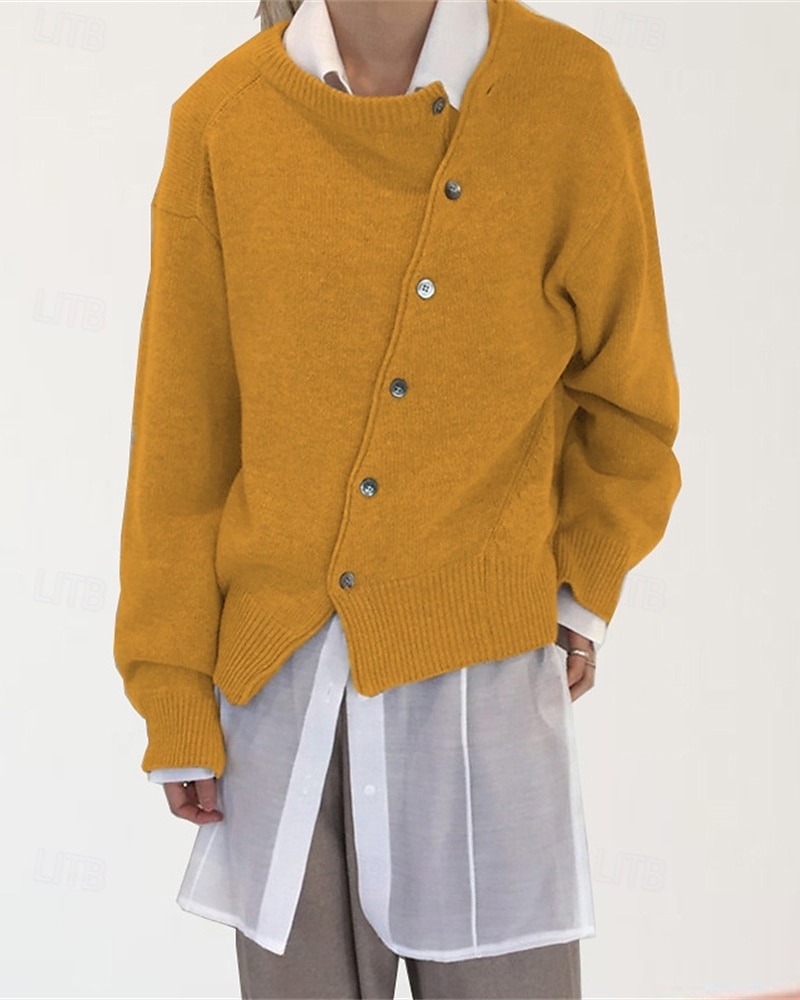Damskie Sweter Sweter rozpinany Moda Moda miejska Codzienny Jednokolorowe Prążkowany Otwarty przód Dzianiny Asymetryczne obszycie Długi rękaw Zwykłe topy Robić na drutach Święto Wyjściowe Weekend 2025 - $27.99 –P7