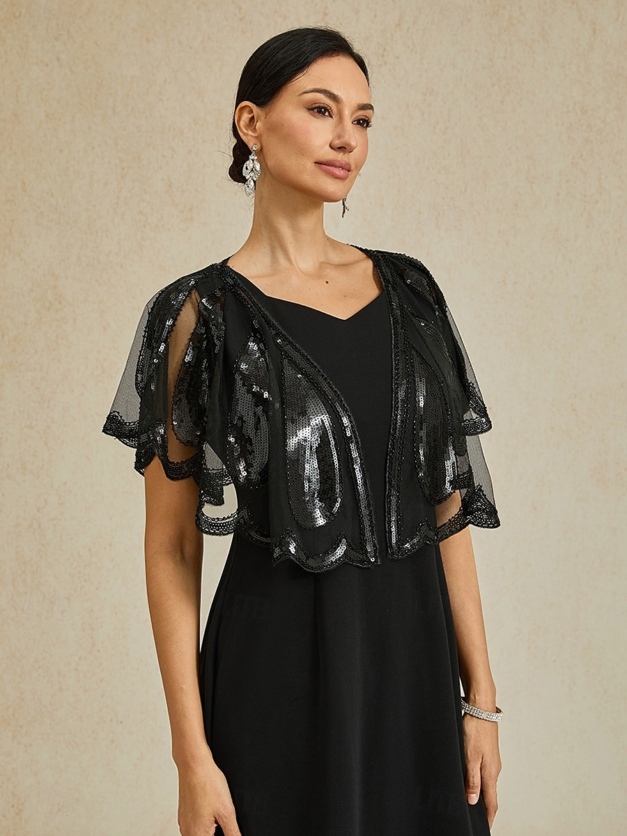 Scialle da donna anni '20 con paillettes e perline, mantello da sera retrò, sciarpa copricostume per matrimonio, festa, abito da sposa del 2025 a $49.99 –P1