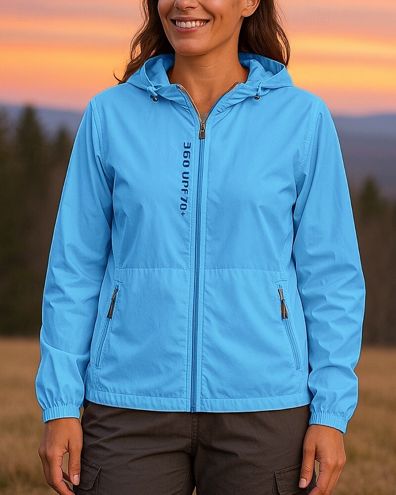 Damen Windjacke Wanderjacke Hardshelljacke Außen Sonnenschutz Schnelltrocknend Leicht Atmungsaktiv Wanderoutfits Wanderbekleidung Frühling Herbst Jacke Klettern Camping / Wandern / Höhlenforschung 2025 - $28.99 –P6