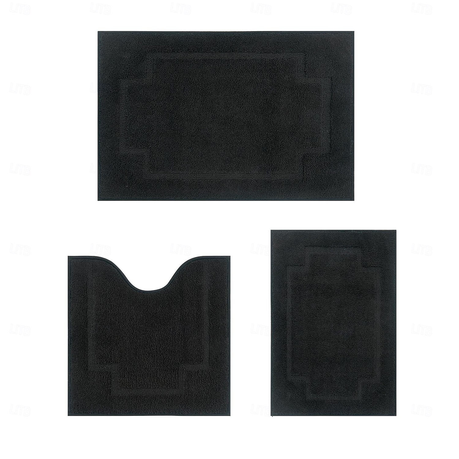 obdélníkový 3/5" (1,5 cm) Rohožky na stroji Polyester Non Skid Klasické Pevná barva 2025 - $36.99 –P4