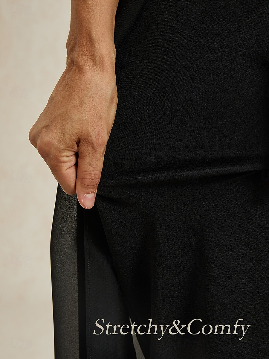 Women's Culottes Wide Leg Elegant Vacation Fashion Long High Waist Black Summer Spring Fall 2025 - $49.99 –P4