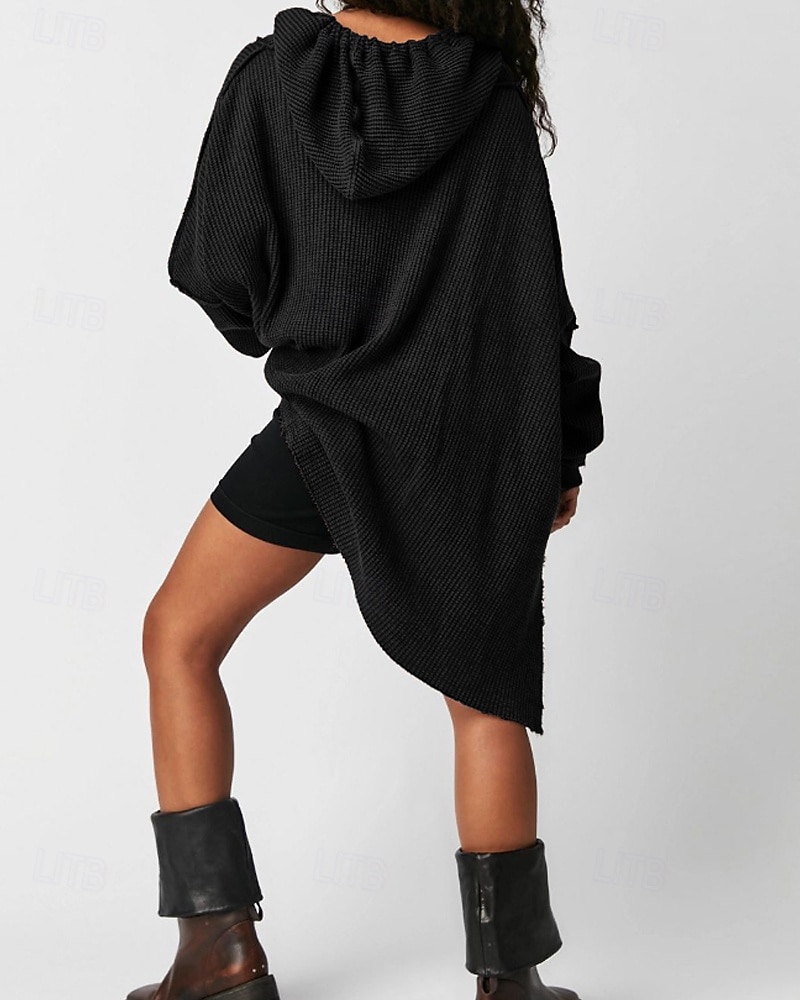 Per donna Felpa con cappuccio Semplice Moderno Casual Manica Lunga Con Cappuccio Top Regolari Ferie Uscire Tasca Nero Blu Viola Marrone Beige Autunno del 2025 a $26.99 –P12