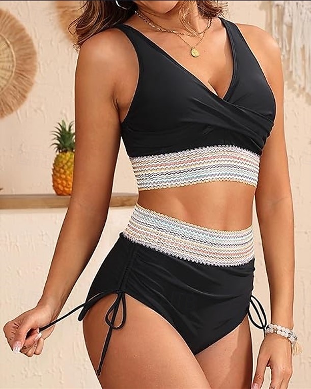 Femmes Maillots de Bain Tankini Maillot de bain Crochet Dos nu Tenues de plage Boho Couleur Unie Uni Plonger Sans manches Maillots de bain de 2025 ? $25.99 –P3