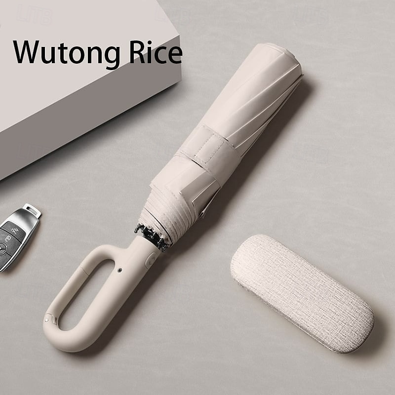 Folding Sun Umbrella For Both Rain And Sunshine Extra Large Windproof Three-Fold Canopy Thickened UV Protection Travel Parasol with Ring Buckle for Outdoor Use 2025 - $23.99 –P6