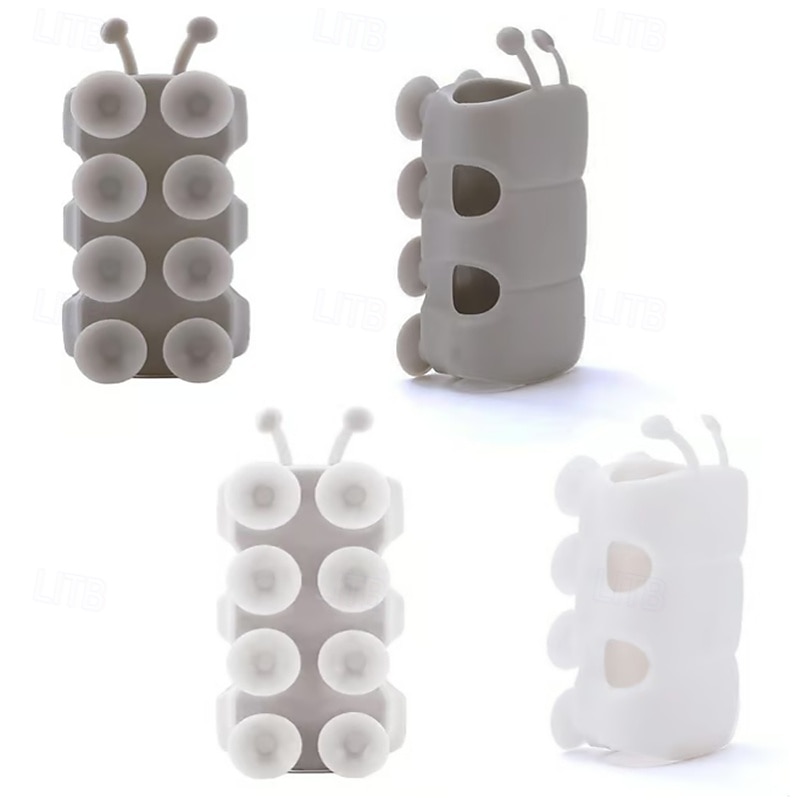 حامل رأس دش من السيليكون 3/6 قطع، حامل دش بدون مثقاب، قاعدة رأس دش مثبتة على الحائط للحمام، تصميم قبضة كاتربيلر قابلة للإزالة 2026 - $9.99 –P6