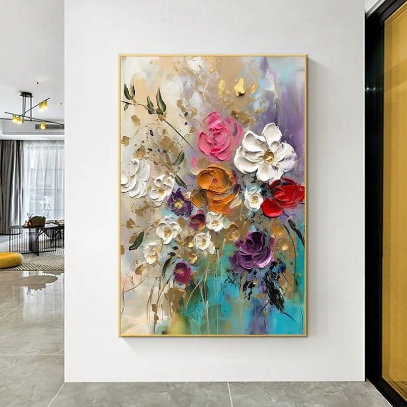 handgemachtes Ölgemälde auf Leinwand, Wandkunst, Dekoration, modern, abstrakt, 3D, dicke Ölblumen für die Inneneinrichtung, gerollt, rahmenlos, ungedehntes Gemälde 2025 - $125.99 –P5