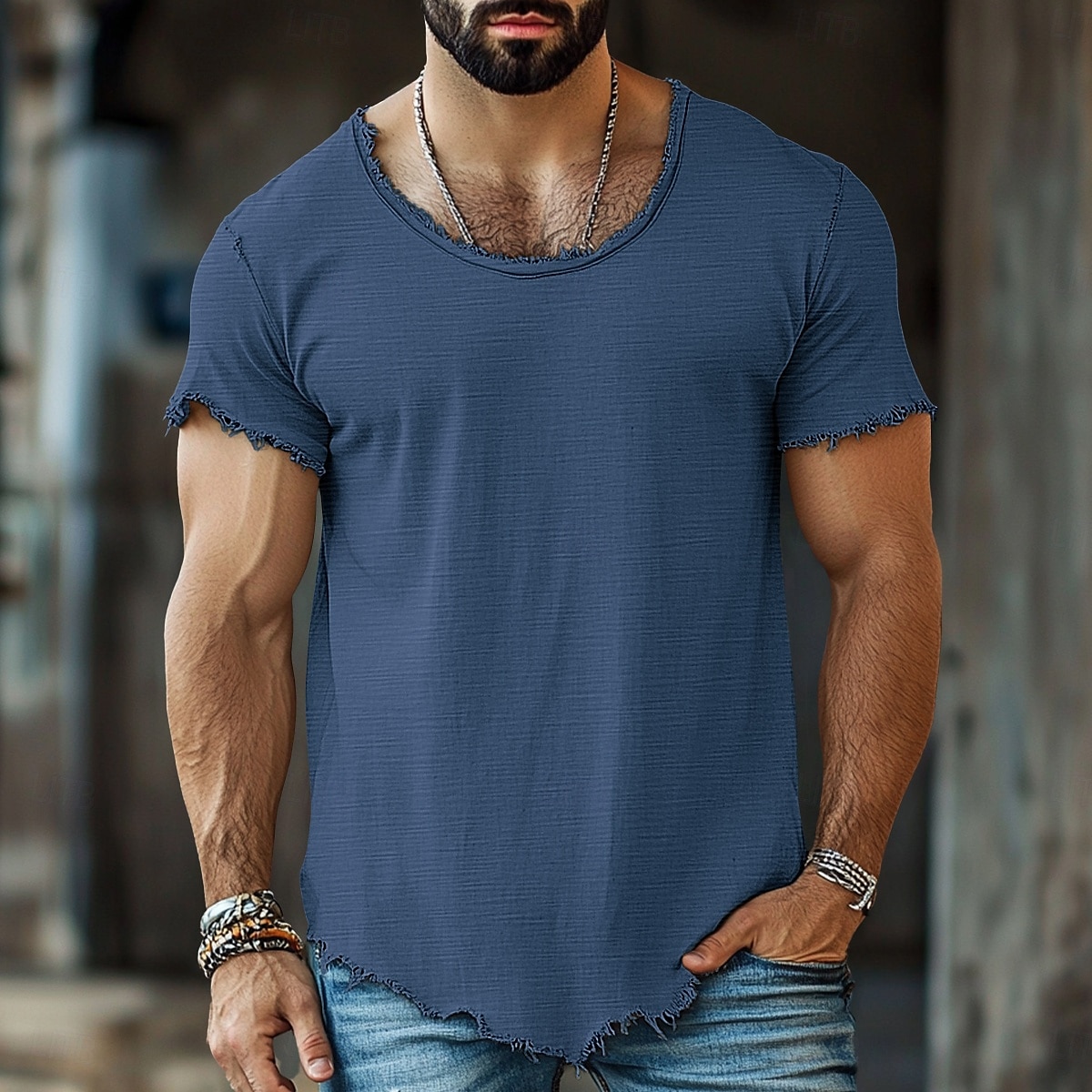 Bărbați Tee Top Tricou din in Manșon scurt Mânecă scurtă Stil Nautic Vară Simplu Modă Designer De Bază Moale Vacanță Stradă Casual Albastru Deschis Negru Alb Top tricou pentru bărbați 2025 - $20.99 –P11