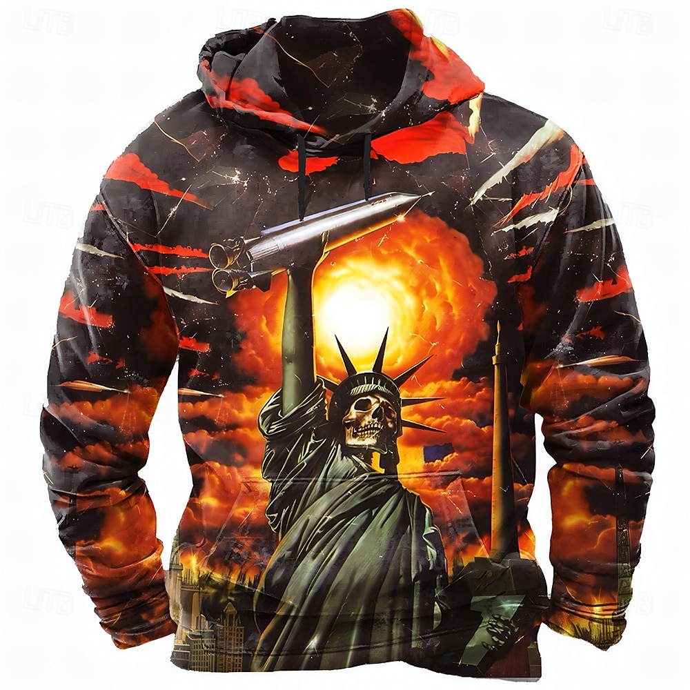 Halloween Homme Graphique 3D Sweats à capuche Sweatshirt Sweat à capuche Sweat à capuche Col ras du cou Punk Impression 3D Club Vêtements de rue Jaune Bleu Cordon de serrage Automne Hiver Designer de 2025 ? $26.99 –P1