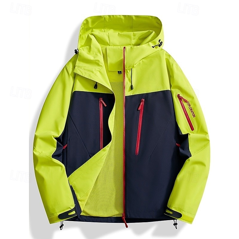 Муж. Куртка для туризма и прогулок На открытом воздухе Водонепроницаемость С защитой от ветра Походная одежда Походная одежда Весна Осень Верхняя часть Походы / туризм / спелеология Бег Сплошной цвет 2026 - $56.99 –P6