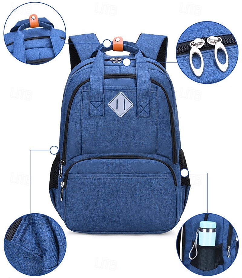 unisex klassieke schoolrugzak – veelkleurige lichtgewicht boekentas met USB-oplaadpoort en grote opbergcapaciteit 2025 - $32.99 –P2