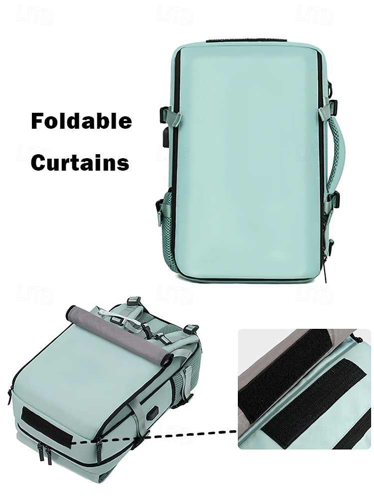 Voor heren rugzak Schooltas Functionele rugzak Schoolrugzak boekentas School Buiten Dagelijks Effen Kleur Polyesteri Oxfordstof Nylon Grote capaciteit waterdicht Multi-dragen Rits Zwart Lichtgroen 2026 - $79.99 –P10