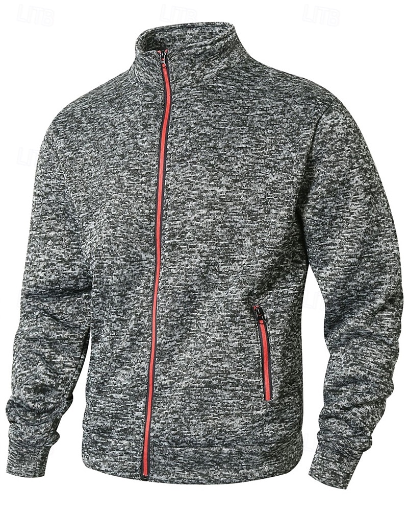 Pánské Mikina Celorozepínací mikina Černá Armádní zelená Námořnická modř Světle šedá Tmavě šedá Stojáček Bez vzoru Kapsy Sporty a outdoor Denní Dovolená Polyester Šik ven Základní Na běžné nošení 2025 - $27.99 –P13