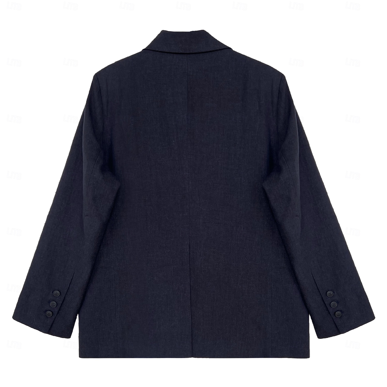 Blazer de lino y tencel para mujer, transpirable, con bolsillos y botones, elegante, vintage, a la moda, para uso diario, color liso, formal, para oficina o carrera, informal, de botonadura sencilla, 2026 - $81.99 –P2