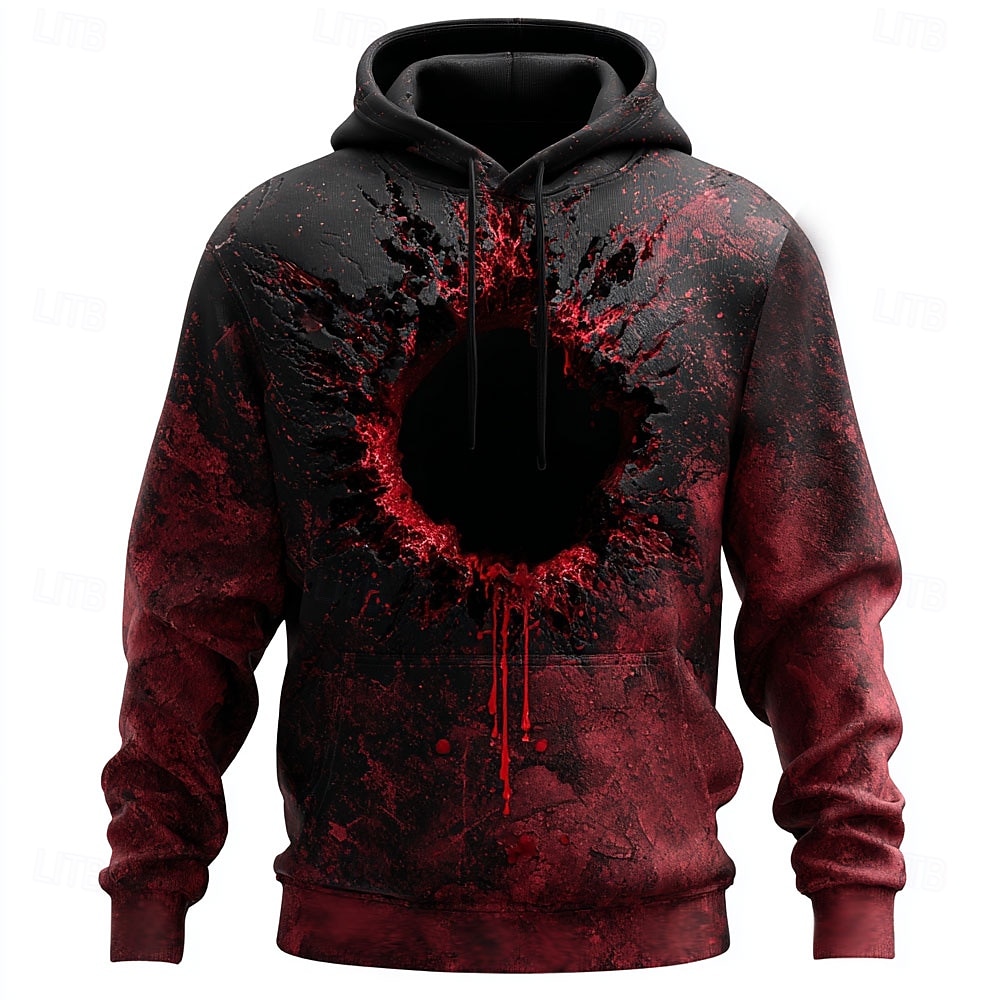 Halloween Per uomo 3D Bocca Felpe con cappuccio Felpa Felpa con cappuccio Felpa con cappuccio Girocollo Punk Stampa 3D Club Abbigliamento casual alla moda Rosso Rosso scuro Stampa 3D Coulisse Autunno del 2025 a $26.99 –P2