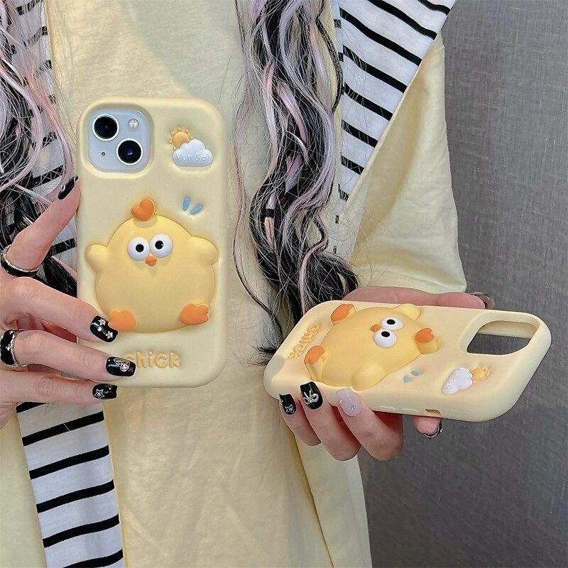 telefoon hoesje Voor iPhone 16 Pro Max Plus iPhone 15 14 Pro Max Plus iPhone 13 Pro Max Achterkant Herbeleef stress Schokbestendig 3D-cartoon Siliconen 2025 - $12.99 –P1