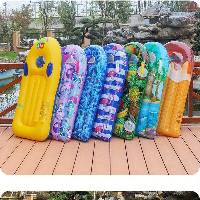 Thick PVC Inflatable Surfboard  Multi-Color with Fun Designs Perfect for Swimming and Outdoor Water Activities Beach Accessories Durable Surfboard 2025 - $29.99 –P5