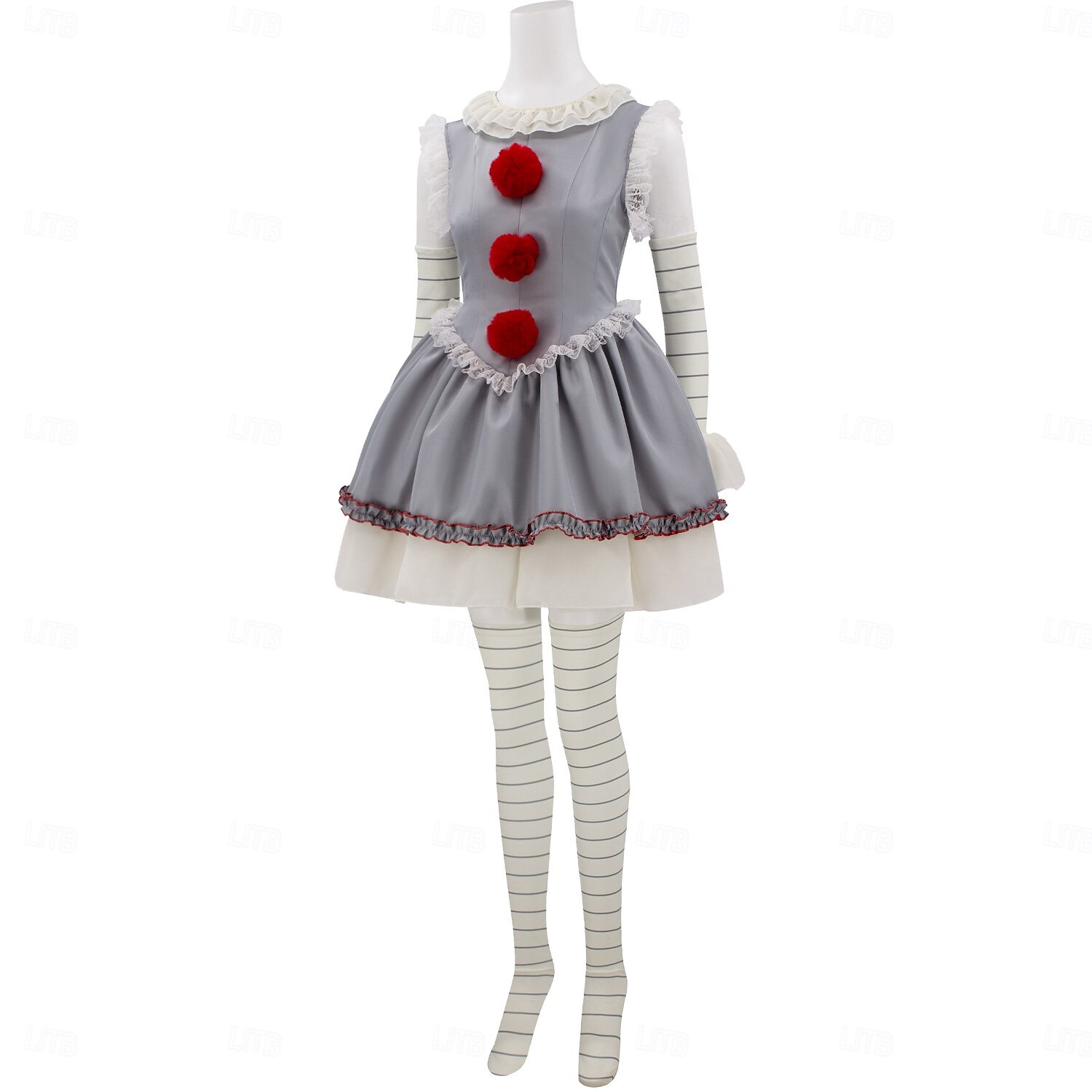 Bohóc Pennywise Halloween Ruhák Jelmez Azt Borzalom Ijesztő jelmez Felnőttek Női Mindszentek napja Farsang Teljesítmény Parti Egyszerű Halloween jelmezek Kiöltözik 2025 - $54.99 –P4