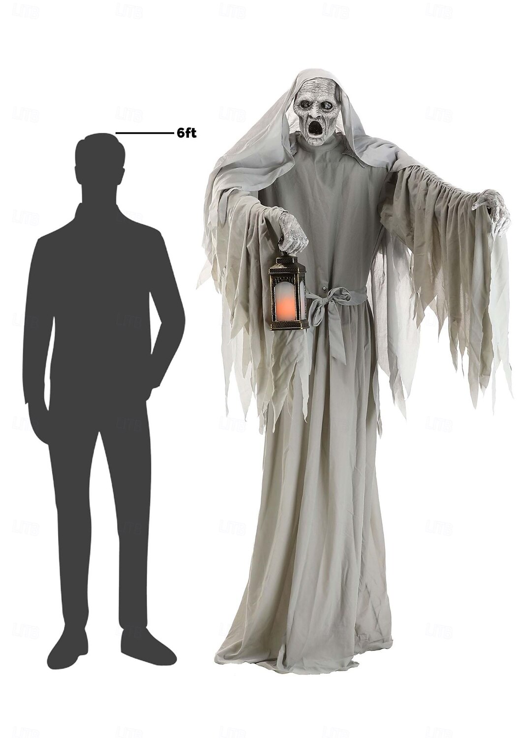 2,1 m animatronische Halloween-Dekoration „Frederick das schwebende Phantom“ 2025 - $1111.39 –P9