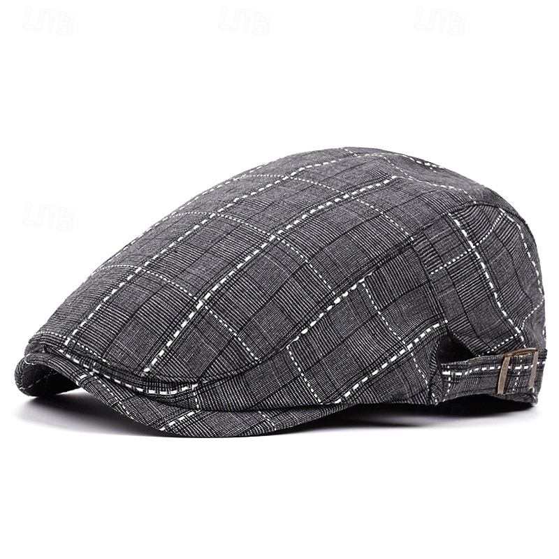 berretto a quadri alla moda da uomo e da donna - ripiegabile, lavabile a mano, autunnale &berretto alla moda primaverile, berretto alla moda autunnale con motivo a quadri, berretto ripiegabile del 2025 a $15.49 –P4