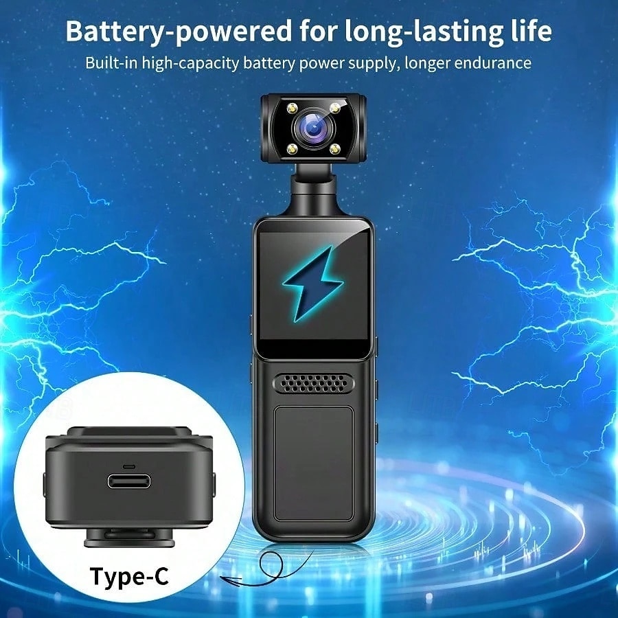 4K Ultra HD Swivel Lens Action Camera - Loop Recording & Night Vision Waterproof Anti-Shock Handheld Body Cam For Skiing Cycling Outdoor Adventures 2025 - $51.99 –P3