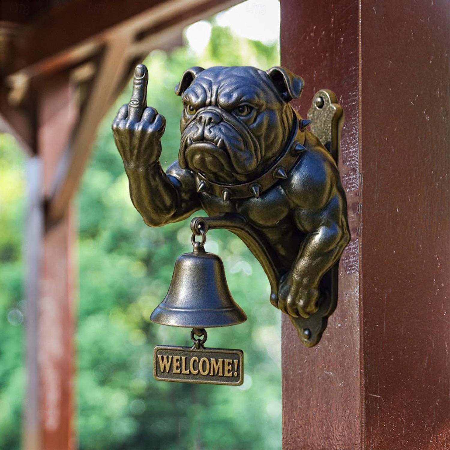 Funny Bulldog Doorbell,Shopkeepers Bell for Door Opening Solid and Sleek Metal Wall Mounted Doorbell Easy Install Loud Chime for Home 2025 - $40.99 –P2