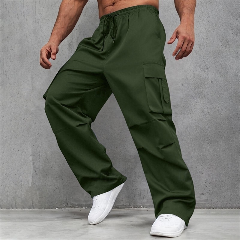 Bărbați Pantaloni Cargo Pantaloni Talie elastică Cordon Multi Buzunare Simplu Purtabil În aer liber Zilnic Camping și drumeții Modă Clasic Maro Închis Negru 2025 - $25.99 –P3