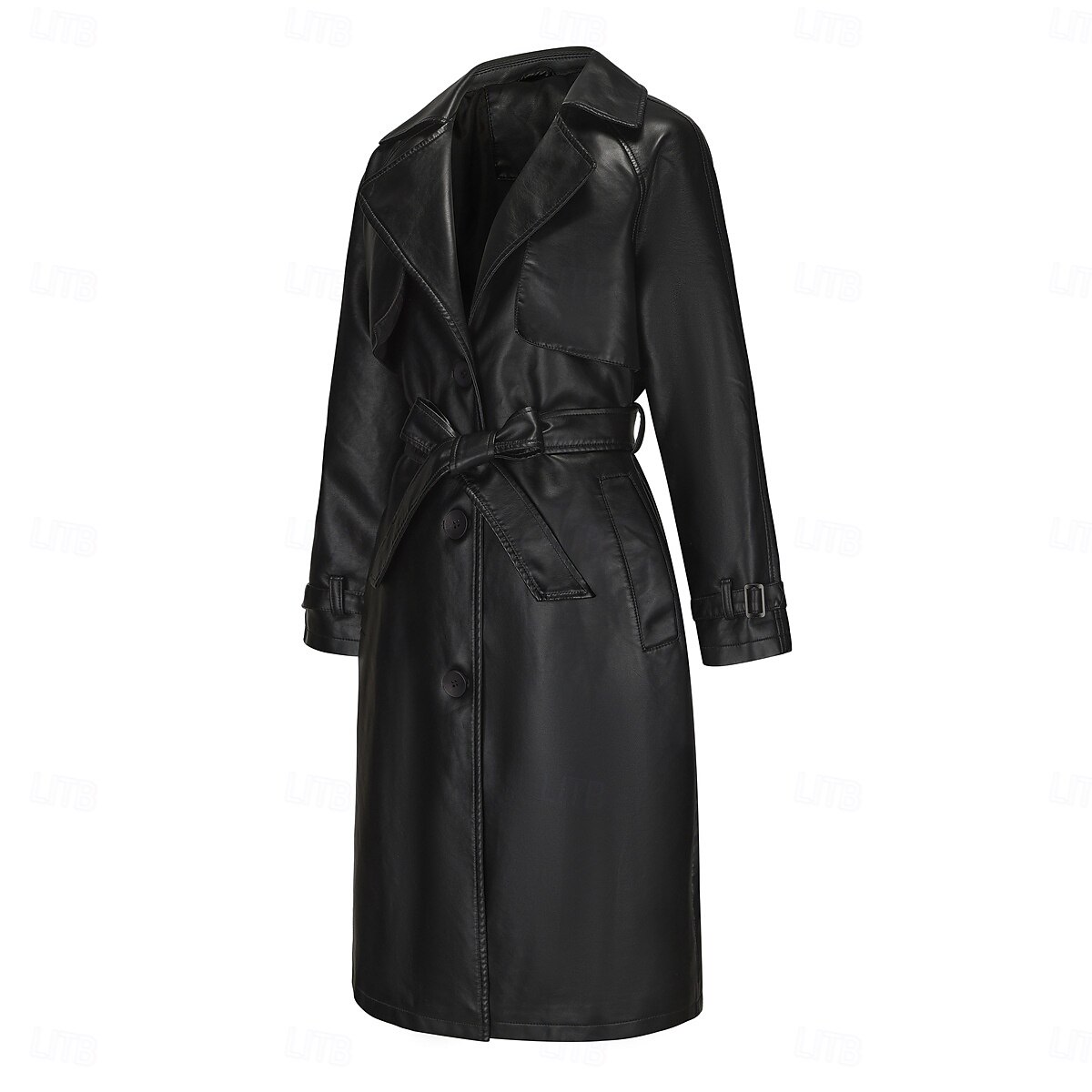 Women's Coat Comfortable Buttons Fashion Street Style Plain Outdoor Casual Daily Long Turndown Regular Fit Long Sleeve Outerwear Black Navy Blue Beige Fall Winter 2025 - $57.99 –P19