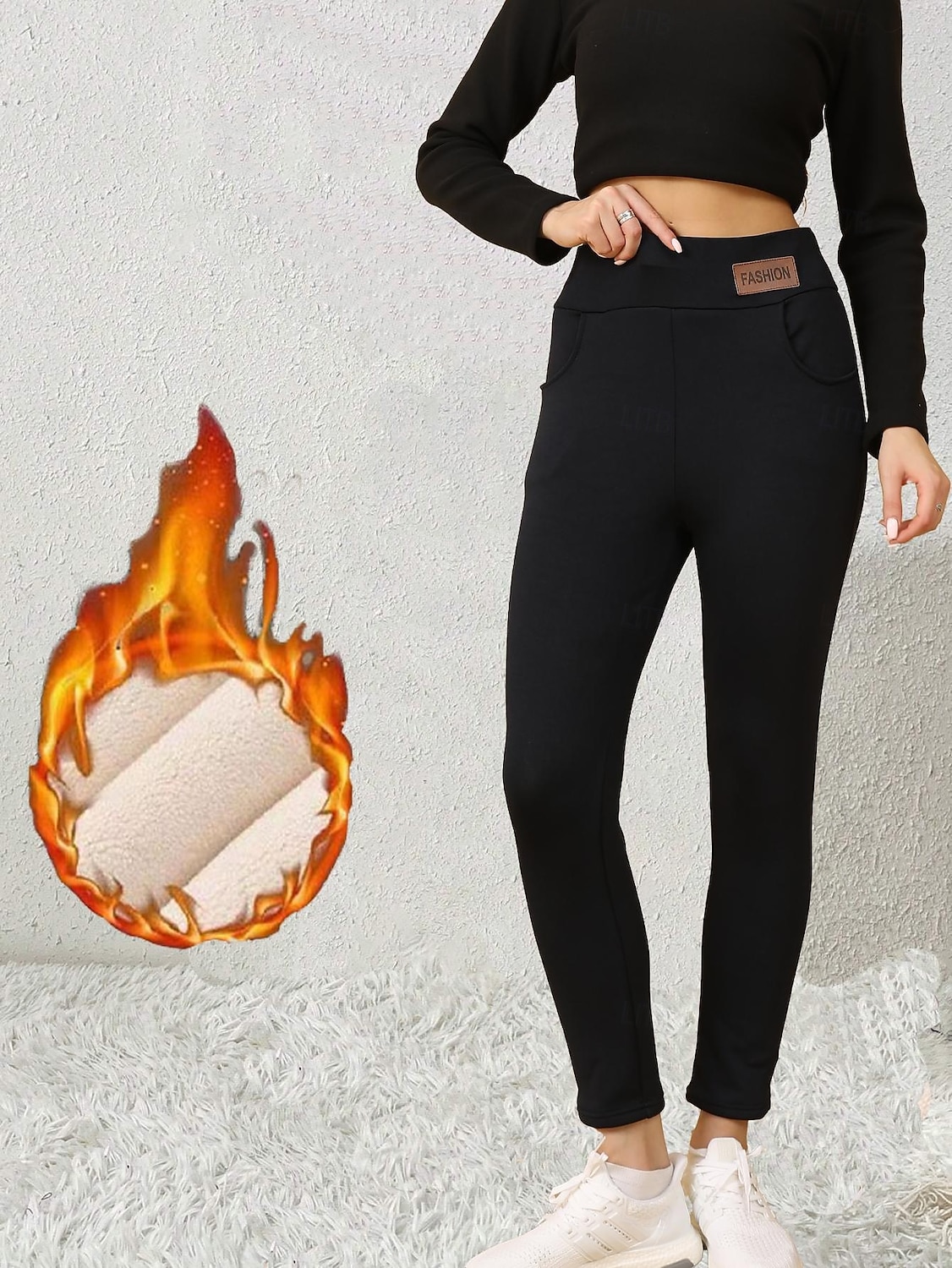 Women's EU / US Size Tights Elegant Athleisure Full Length High Rise Solid Colored Knitted Basic Comfy Soft Comfortable Micro-elastic Sports & Outdoor Casual Daily Dark Navy Winter Slim 2025 - $13.99 –P3
