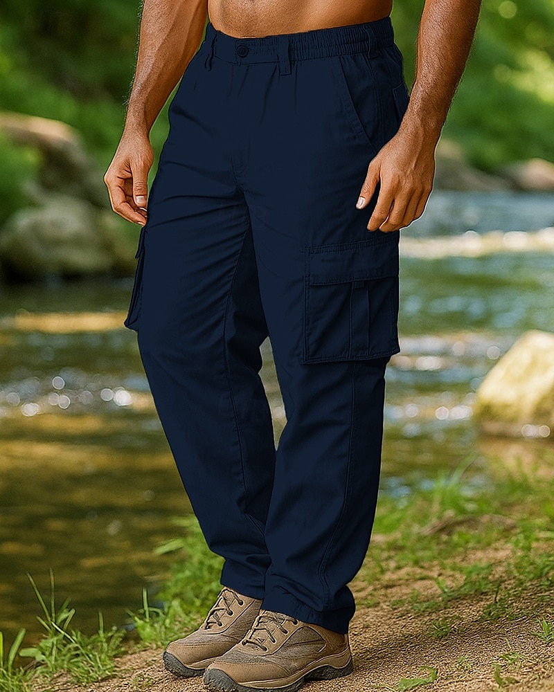 Herren Cargohosen Wanderhosen Außen Normale Passform Wasserdicht Winddicht Unterteile Tasche Schwarz Armeegrün Camping / Wandern Laufen S M L XL XXL 2025 - $18.49 –P5