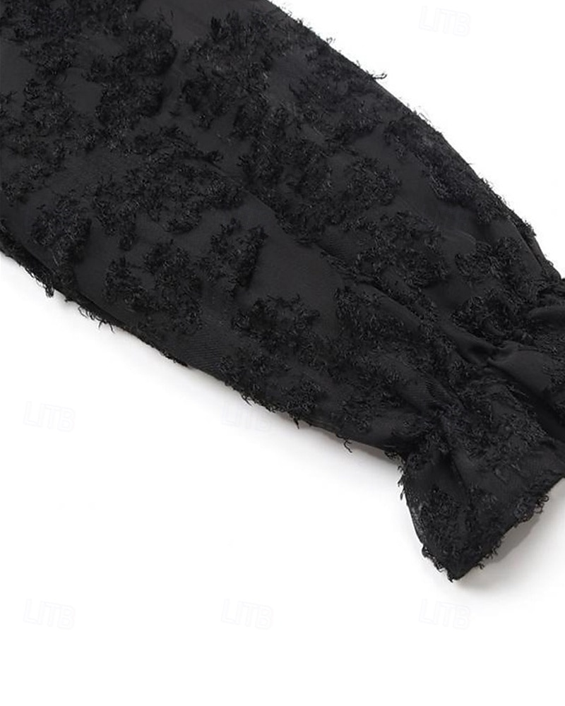Per donna Camicia Semplice Elegante Moderno Manica Lunga Scollo a V Top Regolari Quotidiano Ferie Rete Nero Primavera Autunno del 2025 a $24.99 –P10