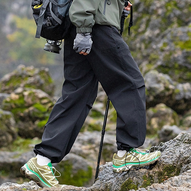 Herren Cargohosen Wanderhosen Regenhose zum Wandern Winter Außen Normale Passform Wasserdicht Winddicht Unterteile Tasche Schwarz Khaki Camping / Wandern Laufen S M L XL 2025 - $49.99 –P5