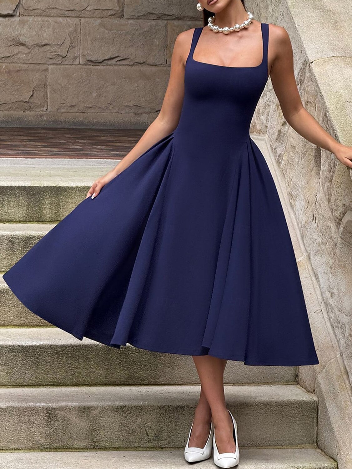 rockabilly cocktail dress Retro Vintage 1950s Rockabilly Cocktail Dress Swing Dress Flare Dress Fit and Flare Fancy Dress Women's