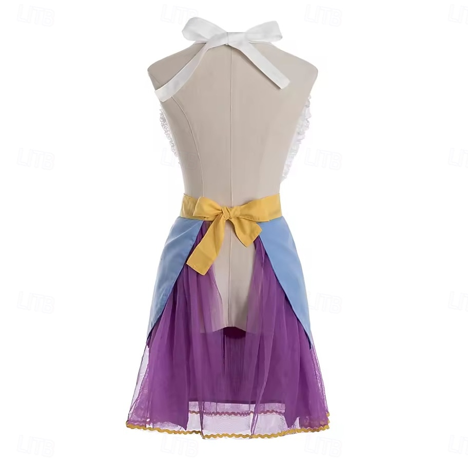 La Bella y la Bestia, cuento de hadas, Sra. Potts Chip, delantal, vestido, disfraz, película, cosplay para niños, adultos, Halloween, carnaval, Día Mundial del Libro, actuación, disfraz educativo, 2025 - $51.99 –P2