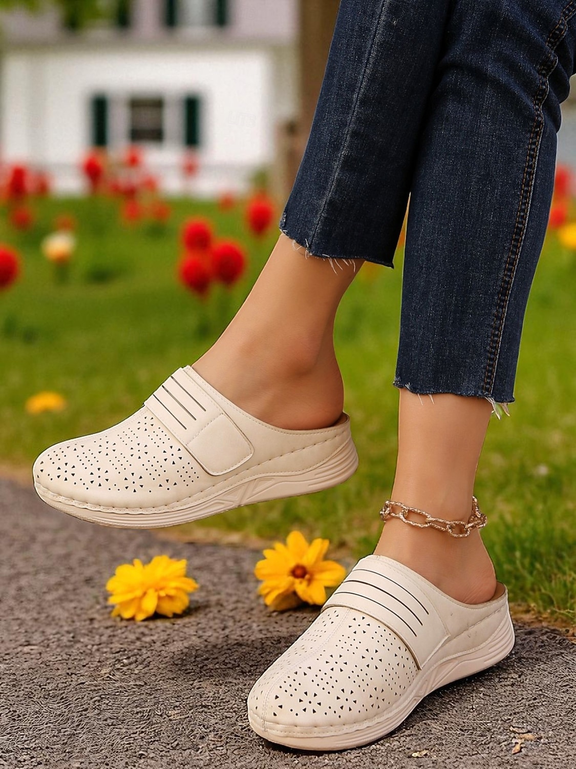 Women's Lightweight Perforated Mules – Breathable Slip-On Shoes for Walking, Travel and Daily Wear 2026 - $24.99 –P1