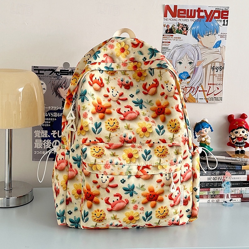 Sac à dos mignon à imprimé animal pour filles – sac d'école à motifs de renard et d'ours de la forêt avec plusieurs poches pour les enfants et les adolescents de 2025 ? $32.99 –P1