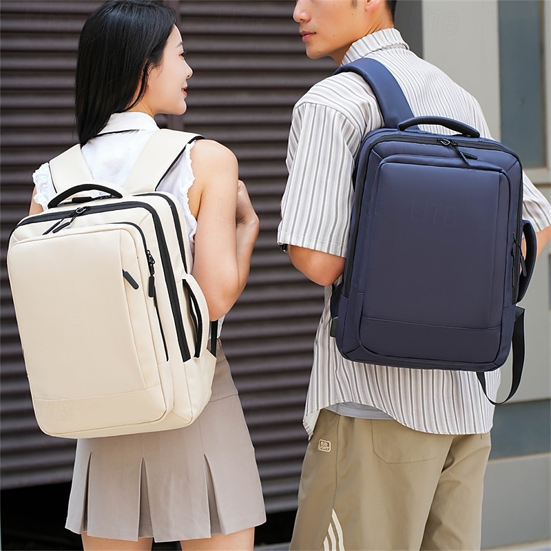 Schlanker Unisex-Laptop-Rucksack für Schule und Büro – minimalistischer, wasserdichter Business-Tagesrucksack mit mehreren Fächern für Studenten und Berufstätige 2025 - $34.99 –P2