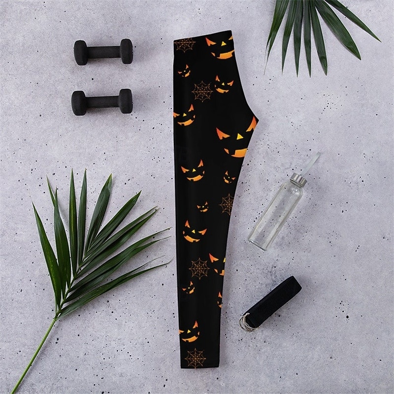 Women's Pants Trousers Leggings Cozy Leggings Streetwear Casual Full Length High WaistPantsHalloween Bat Elastic Waist Print Breathability Comfortable Stretchy Vacation Street Daily Wear Black Spring 2026 - $19.99 –P6