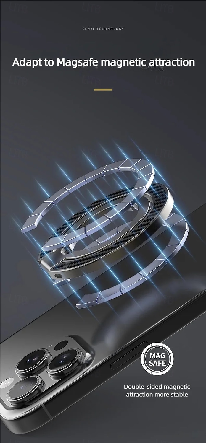 2 Pack Fashion Carbon Fiber Pattern Double Sided Magnetic Phone Holder Bracket For MagSafe Cellphone Grip Mobile Support Stand Grip Tok 2026 - BHD 7.79 –P2