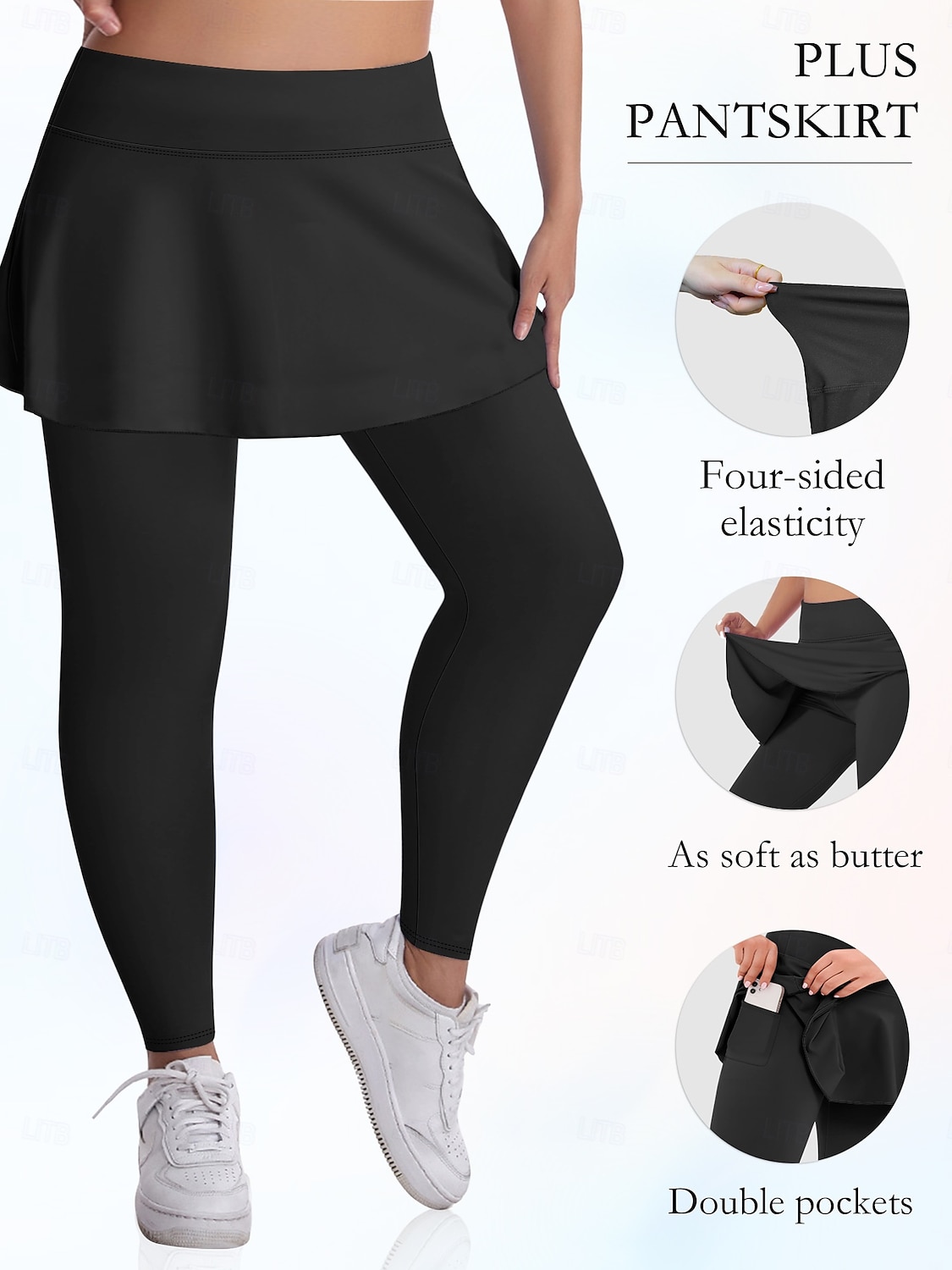 Mujer Tallas Grandes pantalones Polainas Mallas De Deporte Longitud total Cintura Media Plano Bolsillos laterales 2 en 1 Confortable Levantamiento de tope Control de barriga Yoga Casual Diario Gris 2025 - $18.99 –P18