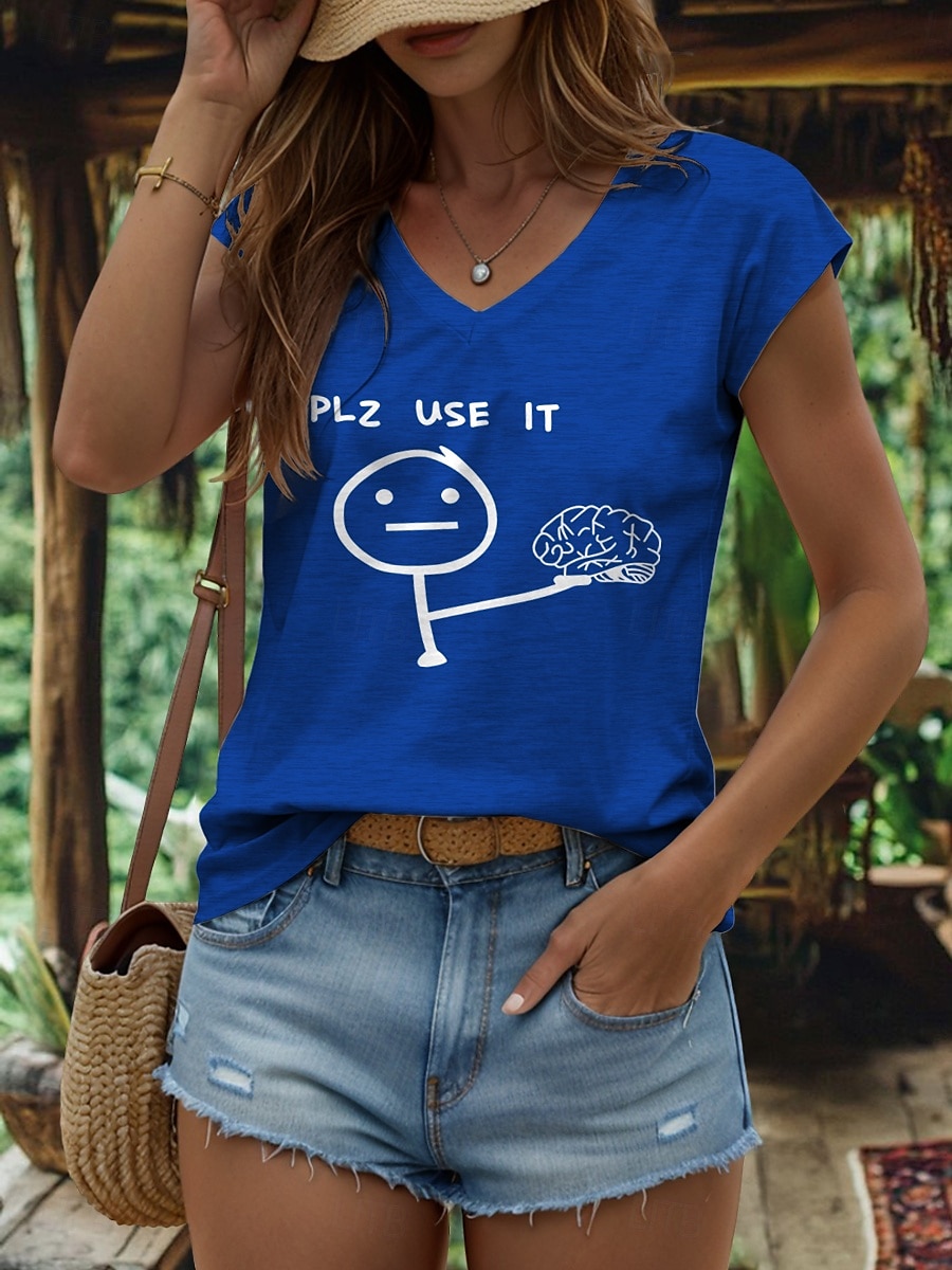 Débardeur camisole à lettres graphiques pour femmes, vintage, élégant, classique, sans manches, manches courtes, col en V, hauts classiques, vêtements de vacances quotidiens, imprimé noir, blanc, de 2025 ? $17.99 –P10