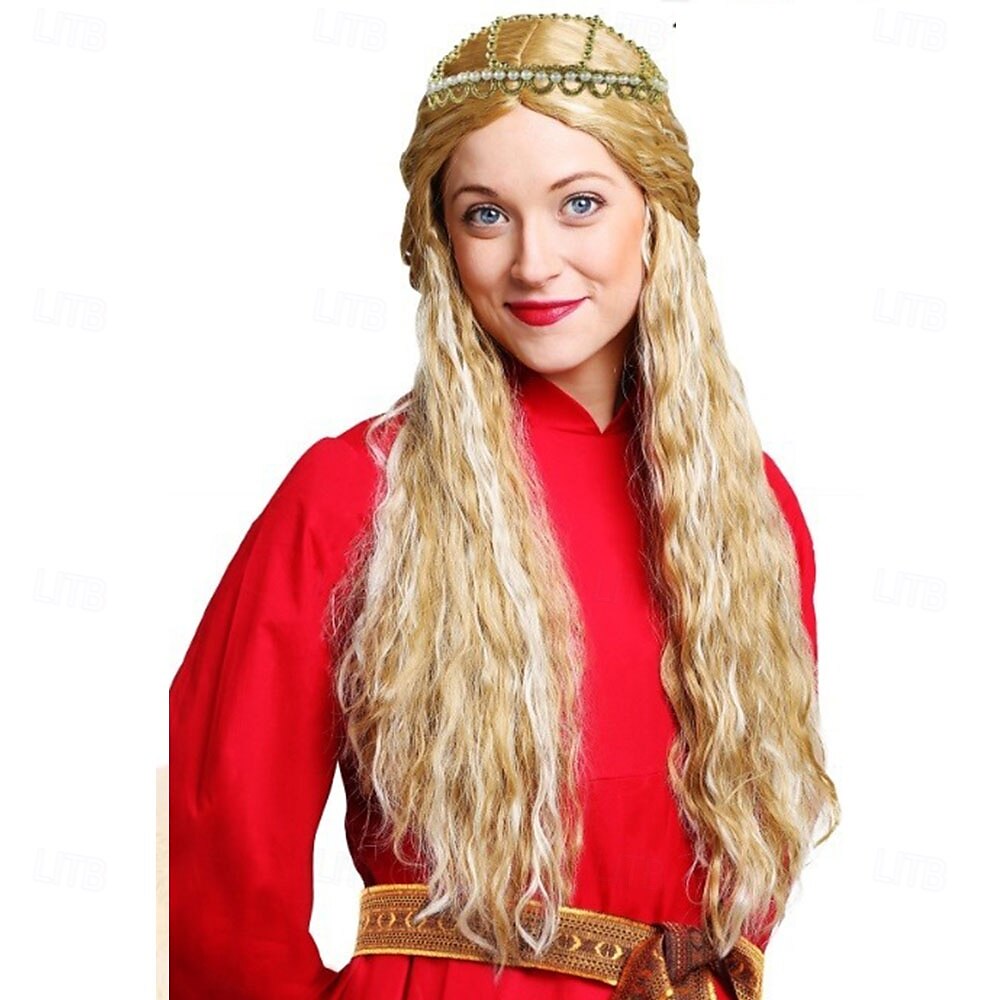 parrucca da principessa sposa ranuncolo – parrucca sintetica lunga castana per donna, perfetta per Halloween e cosplay &feste a tema del 2025 a $26.99 –P1